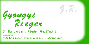 gyongyi rieger business card